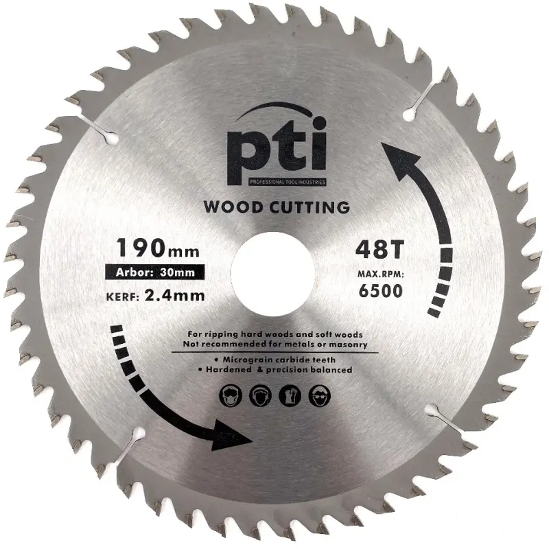 PTI 190mm x 48T x 30mm Circular Saw Blade