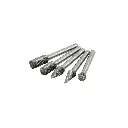 5 pc HSS Rotary Burr Set Diamond Cut 10mm Diameter with 6mm Shank