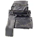 PTI Premium Black Leather Single Framers Tool Pouch