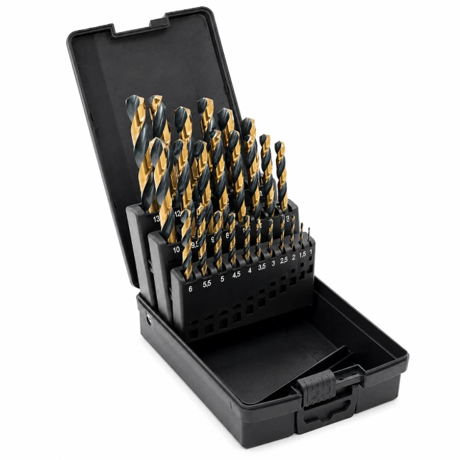 [PTI0722] PTI 25pc Black Bronze Oxide HSS Drill Set 1-13mm x 0.5mm
