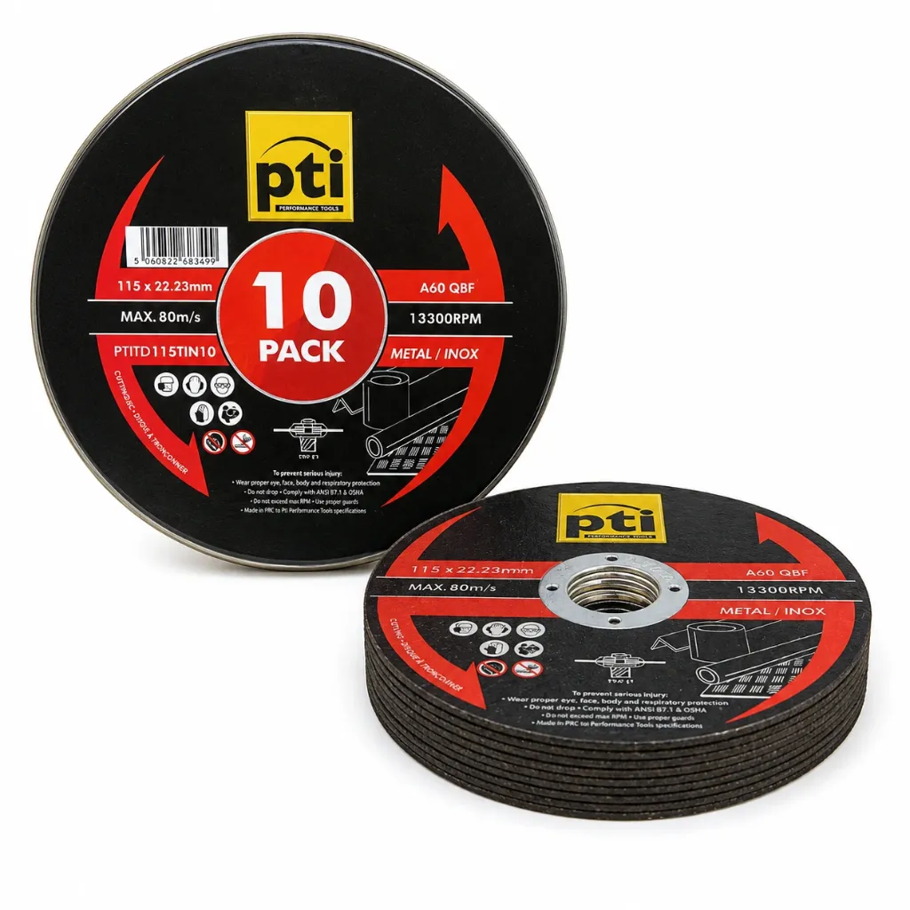 [PTITD115TIN10] PTI Thin Cutting Disc 115mmx1.0mm with Storage Tin