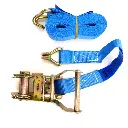 PTI Ratchet Tie Down, 4m X 25mm, 800kg Breaking Load Large Handle