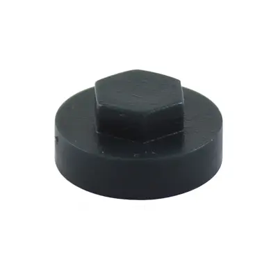 Timco Hex Head Cover Caps - Black 8mm, x1000