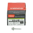 Timco Metal Construction Thin Sheet Metal to Timber Screws - Hex - EPDM Washer - Slash Point - Exterior - Silver Organic
6.3 x 45