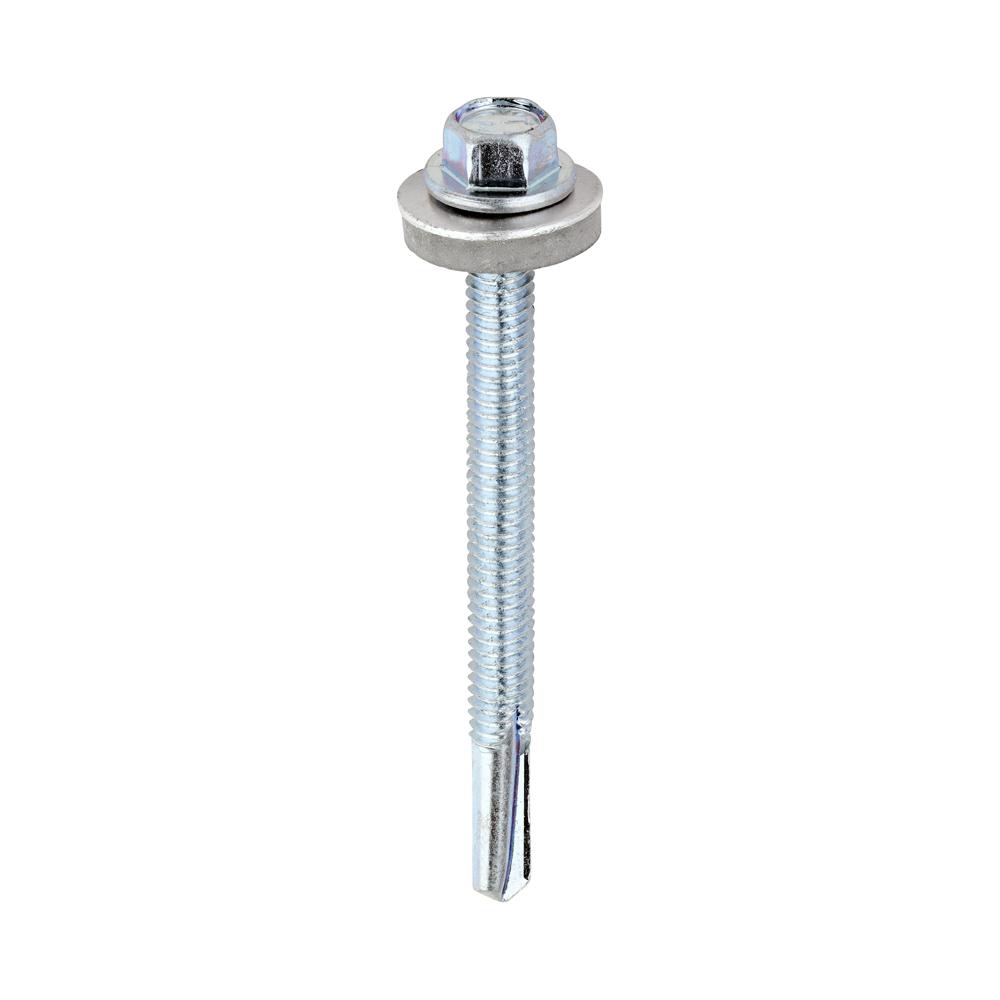 [SD-ZH65W16B] Timco Metal Construction Heavy Section Screws - Hex - EPDM Washer - Self-Drilling - Zinc 5.5 x 65