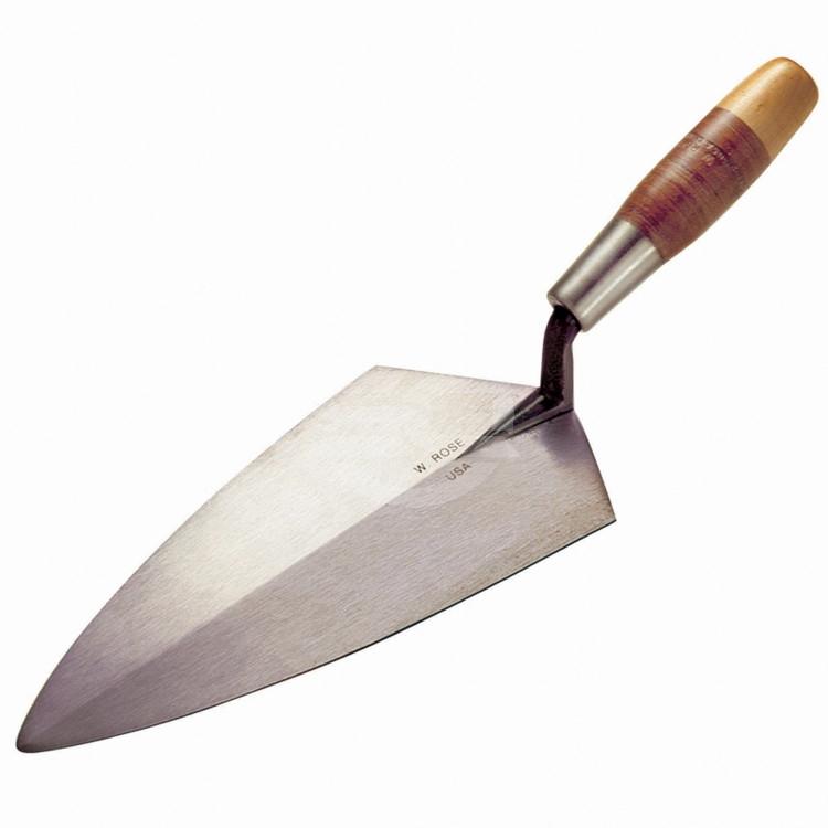 [KRA-RO310-11] W. Rose™ & Kraft Philadelphia Pattern Brick Trowels with Leather Handle (11")