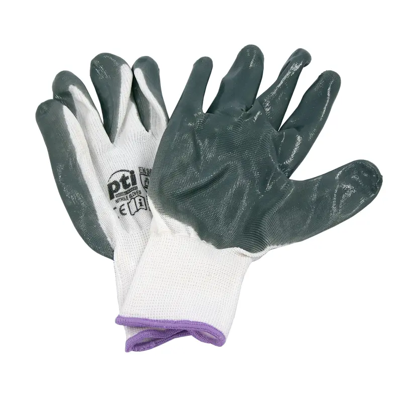PTI Grey Nitrile Gloves - Pack 12