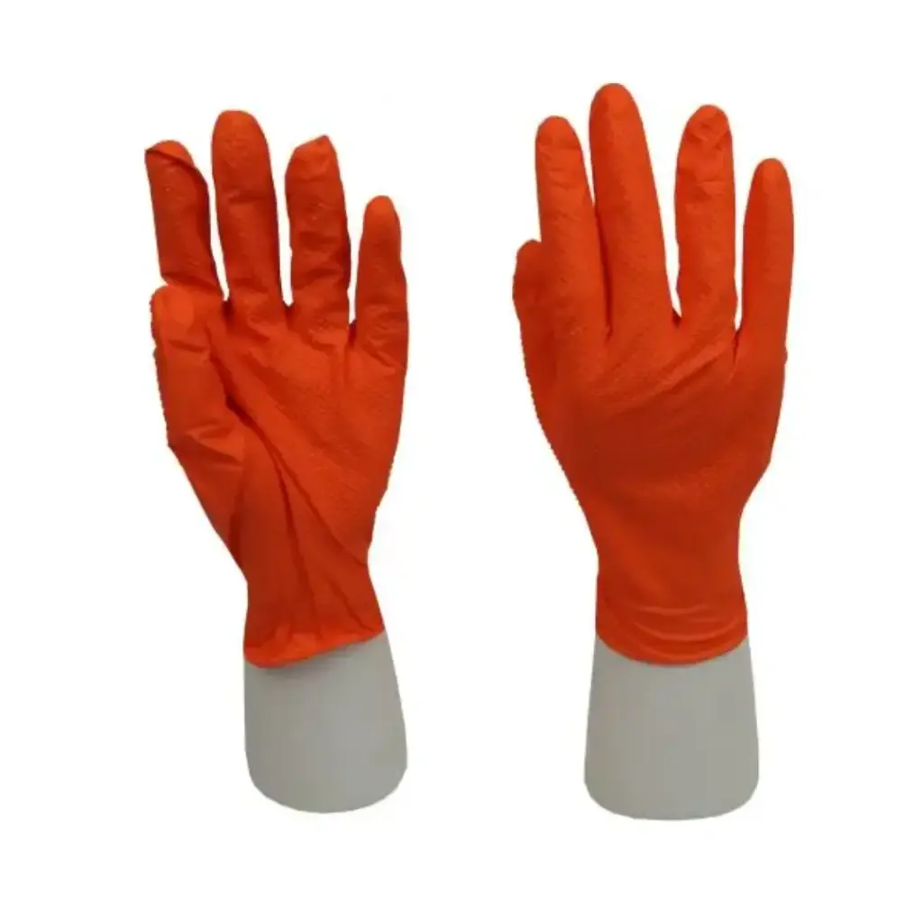 [BER90013] US Pro Rockhold 8 Mil Orange Powder Free Nitrile Gloves (9/L)