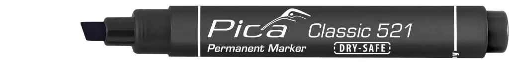 [PICA521-46] Pica Classic Permanent Marker with Chisel Tip (Black)