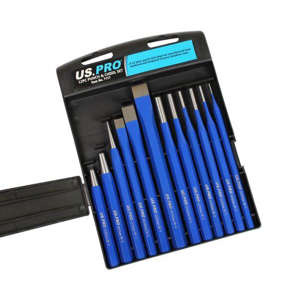 [BER7117] US PRO 12pc Punch & Chisel Set