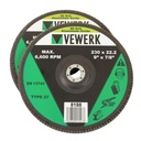 FLAP DISCS 40 GRIT OXIDE - PACK OF 2 (230X22.2MM)