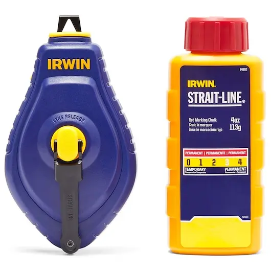 IRWIN 100FT CHALK REEL WITH RED CHALK BOXED