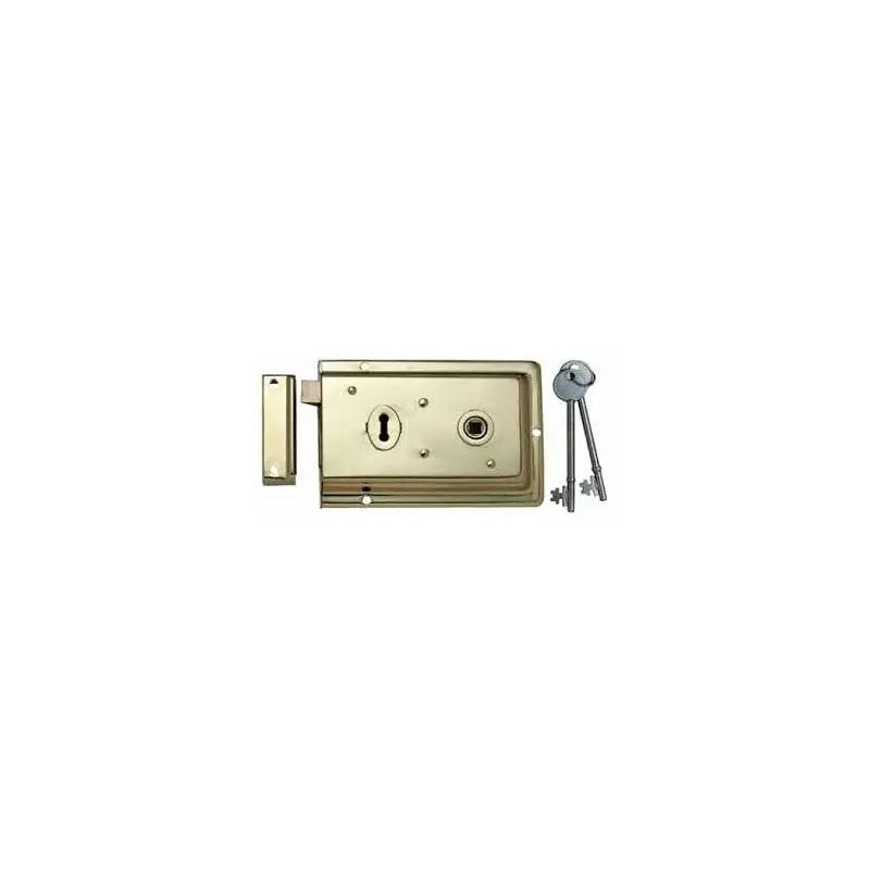 ERA 6 X 4 KA BRASSED RIM LOCK