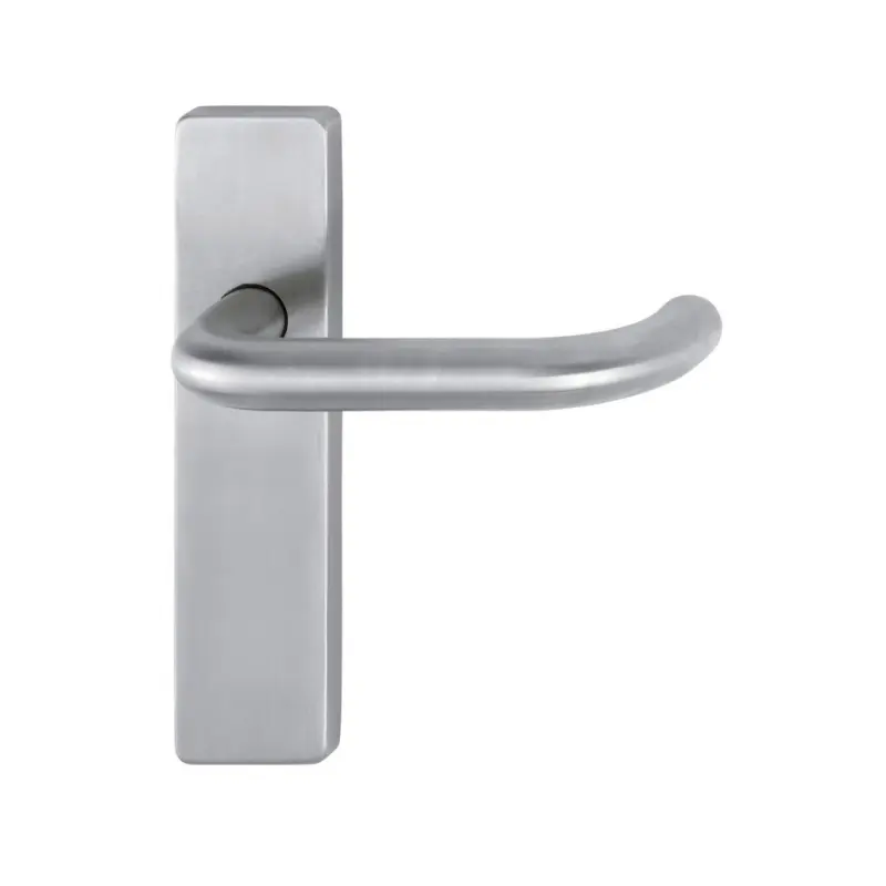 SS LEVER HANDLE ON LATCH PLATE