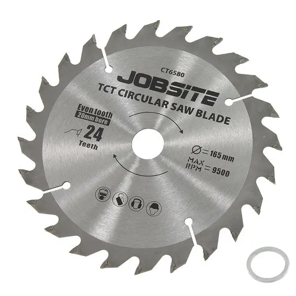 [CT6580] Neilsen TCT Circular Saw Blade - 165mm 24T 20mm Bore