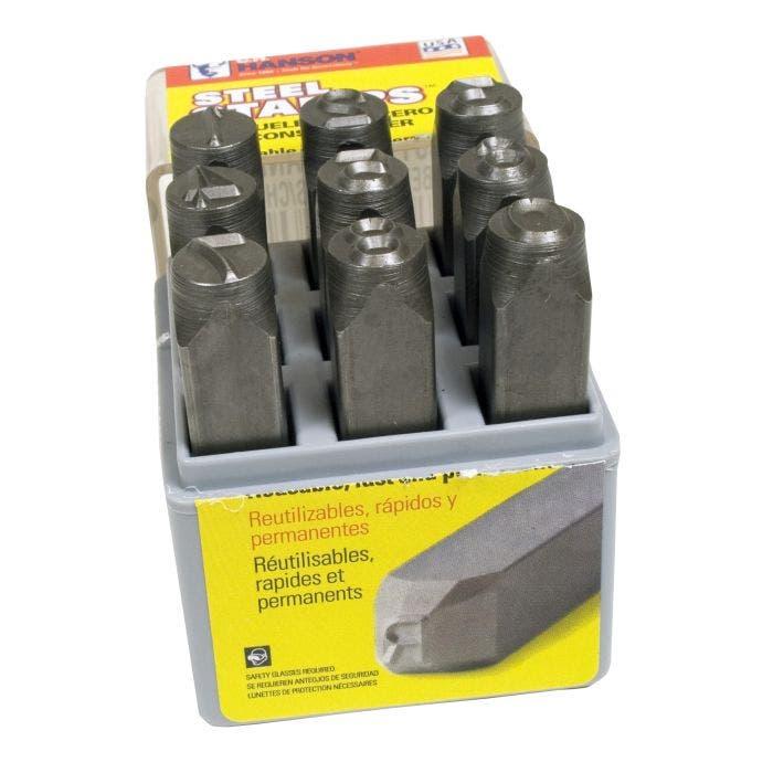 Hanson 1/8" Steel Numbers 9 Pc