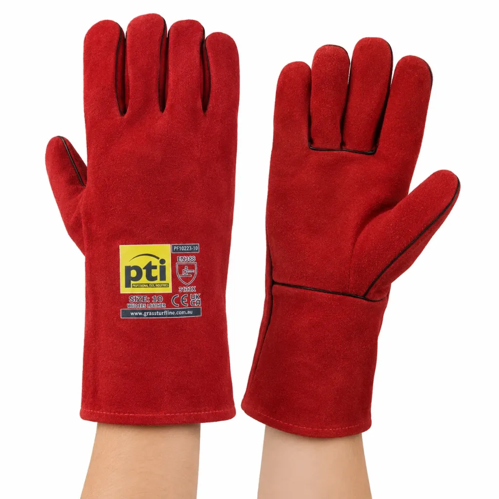 [PTI0835-10] PTI Size 10 Welders Gauntlet Gloves - Pack 12