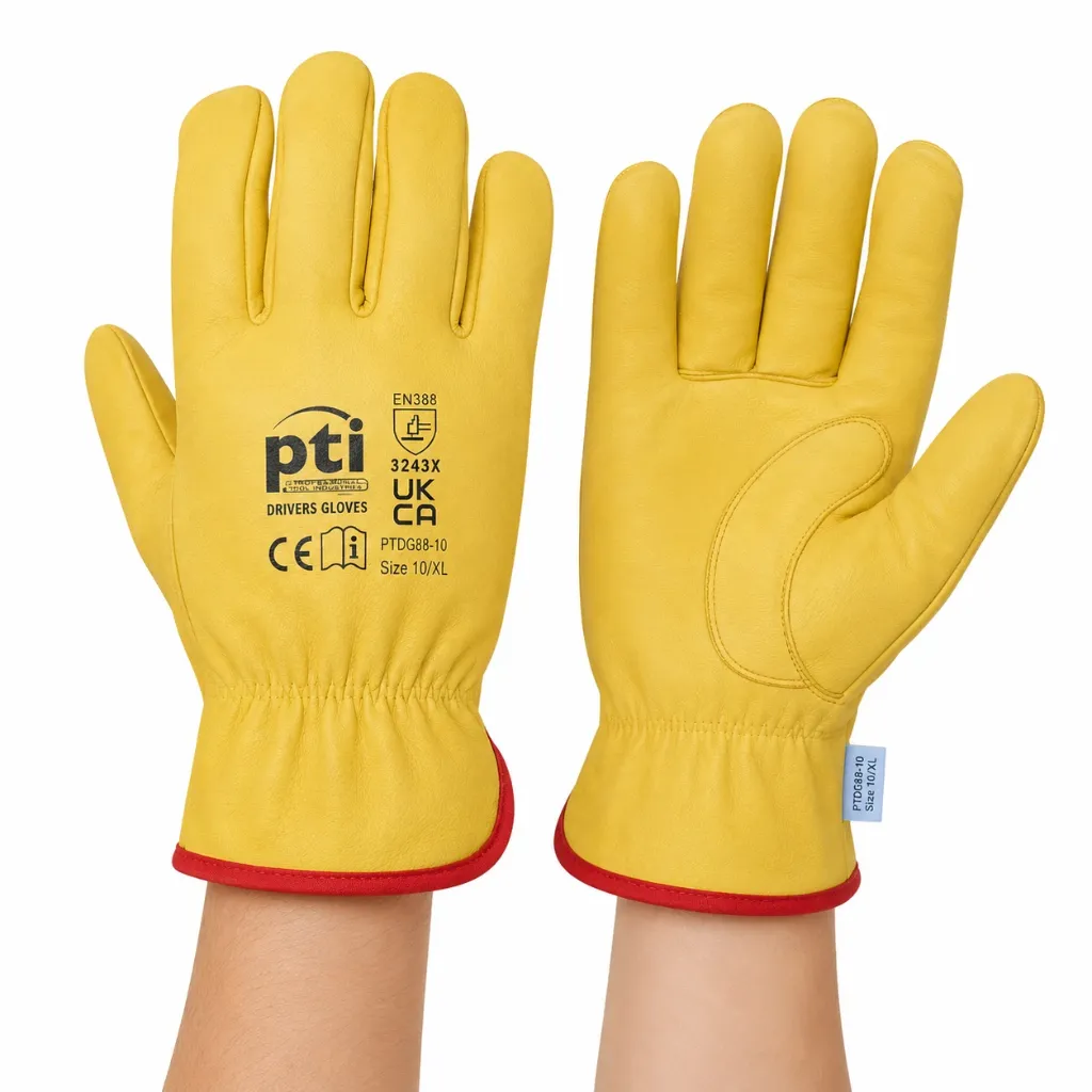 PTI Size 10 Leather Driver Gloves - Pack 12
