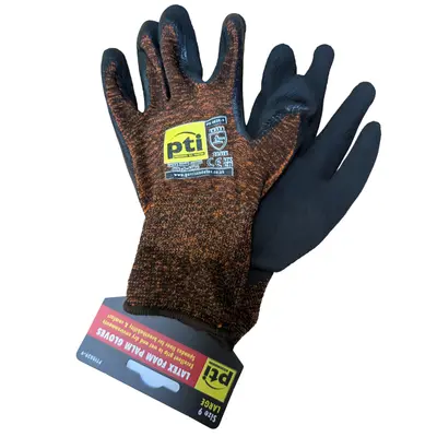 PTI Size 9 Orange Latex Gloves - Pack 12