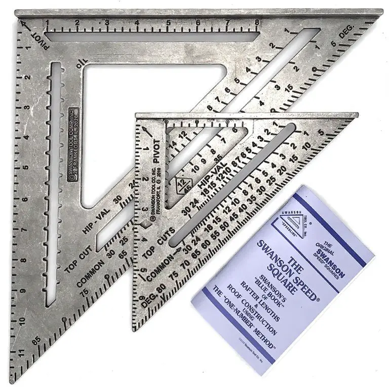[SWASW1201K] Swanson 7" & 12" Speed Square - Twin Pack & Book