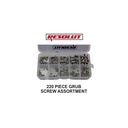 US Pro 220pc Grub Screw Assortment ST/Steel