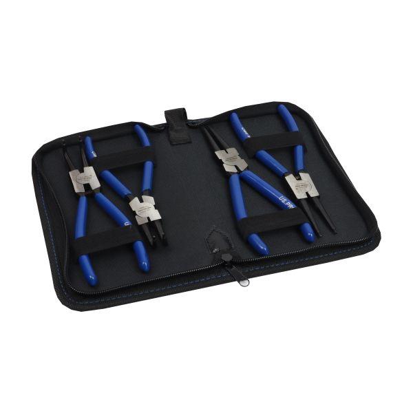 US PRO 4pc 7" Circlip Pliers in Zip Pouch