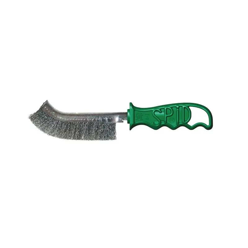 SPID Stainless Steel Green Hand Brushes Box of 24