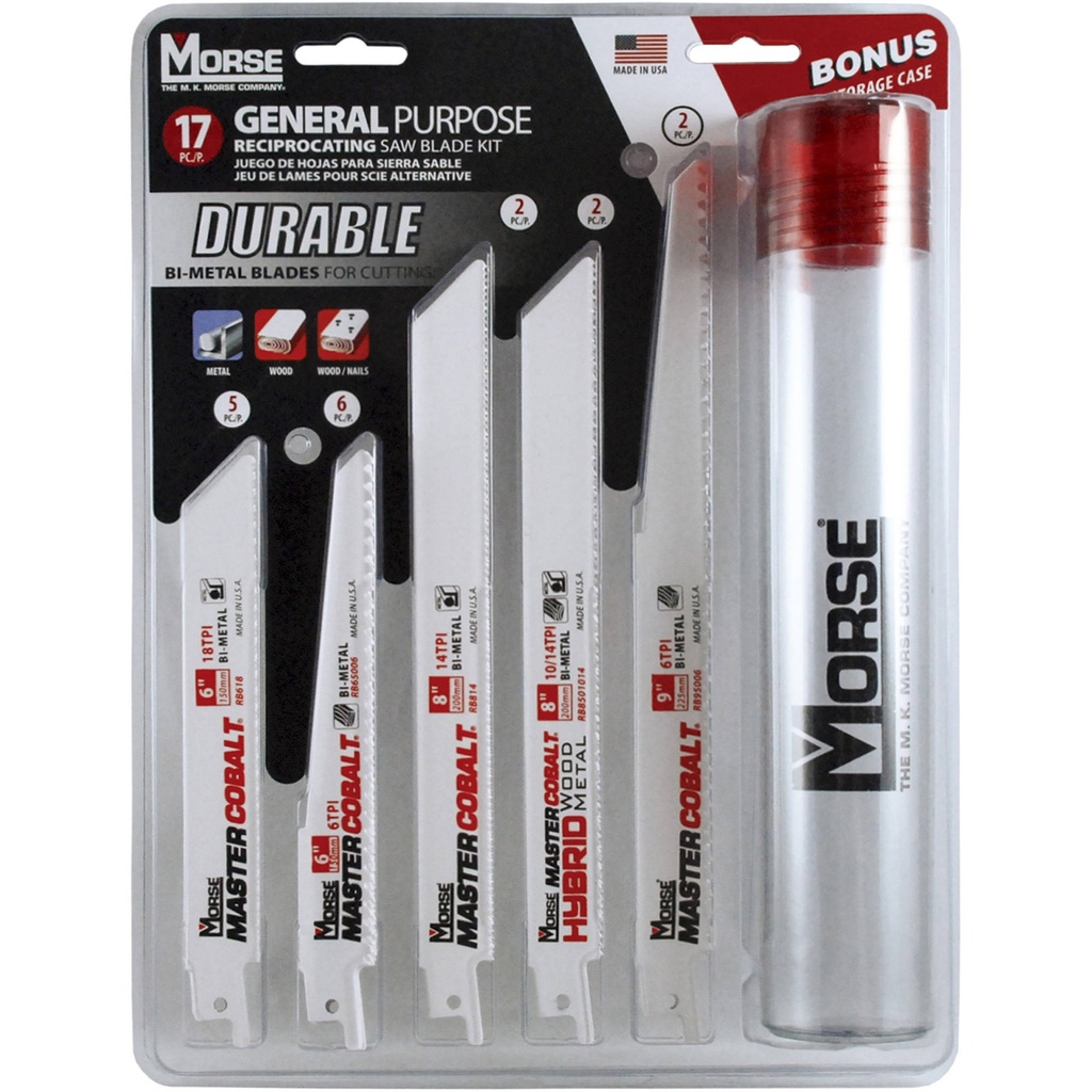 [PJW-RBKITGP01] Morse RBKITGP01 General Purpose Recip Blade Kit