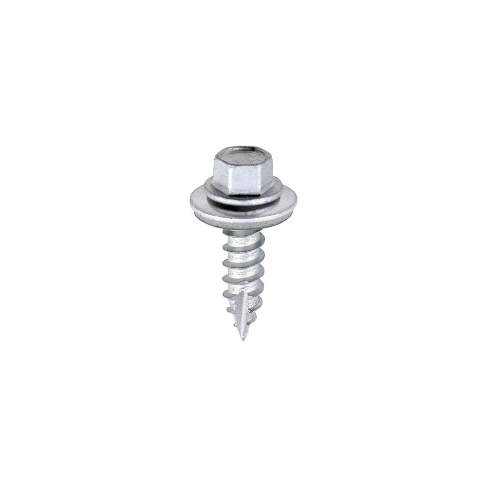 [SD-DS25W16B] Timco Metal Construction Thin Sheet Metal to Timber Screws - Hex - EPDM Washer - Slash Point - Exterior - Silver Organic
6.3 x 25