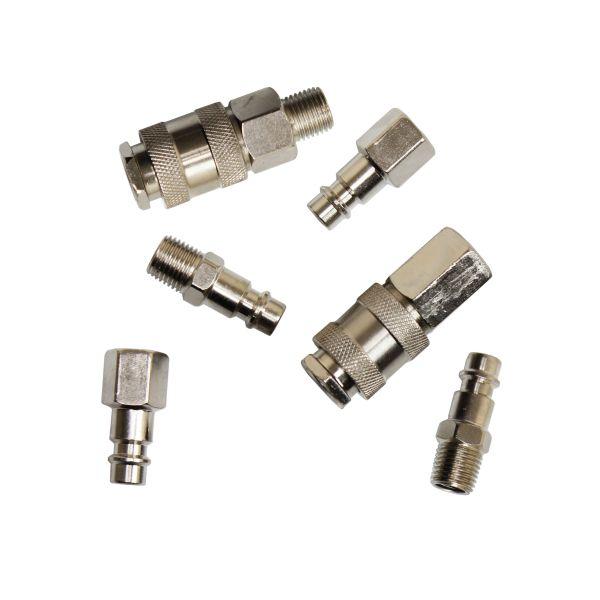 US PRO 6pc Euro Air Couplers and Plugs 1/4"
