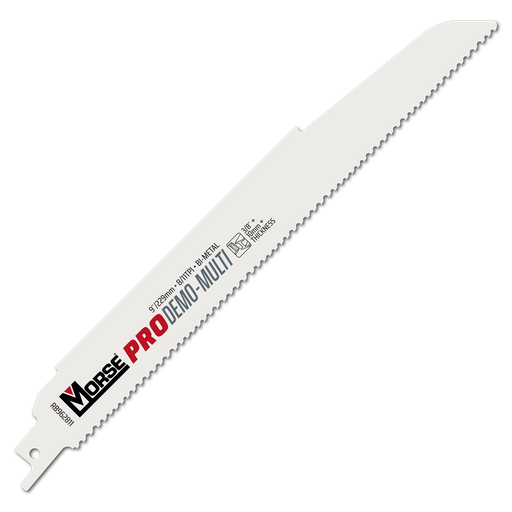 [PJW-RB962811T05] Morse 225mm 9" 8/11tpi Demolition Recip Blade Pk5