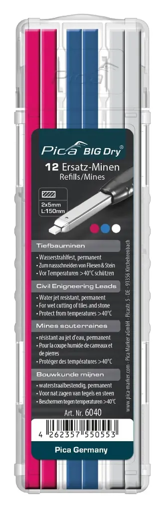 Pica Big Dry Refill Set Civil Engineering Leads