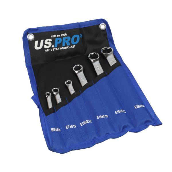 [BER2290] US PRO 6pc E-Torx Wrench Set