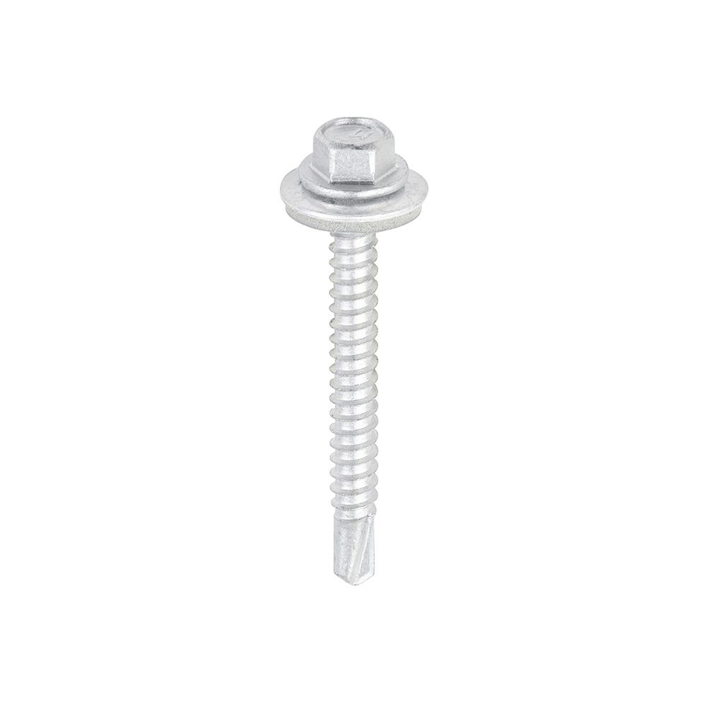 [SD-L50W16B] Timco Metal Construction Light Section Screws - Hex - EPDM Washer - Self-Drilling - Exterior - Silver Organic
5.5 x 50
