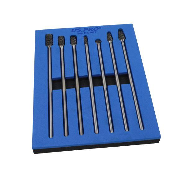 [BER2631] US PRO 7pc Long Carbide Burr Set