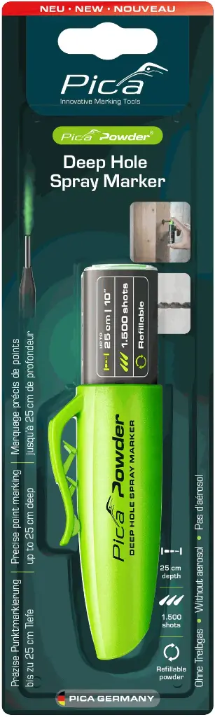 Pica Powder® Deep Hole Spray Marker - Blister Pack