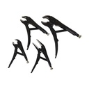 US PRO 4pc Locking Pliers Set - 3 Curved 1 Straight Jaw