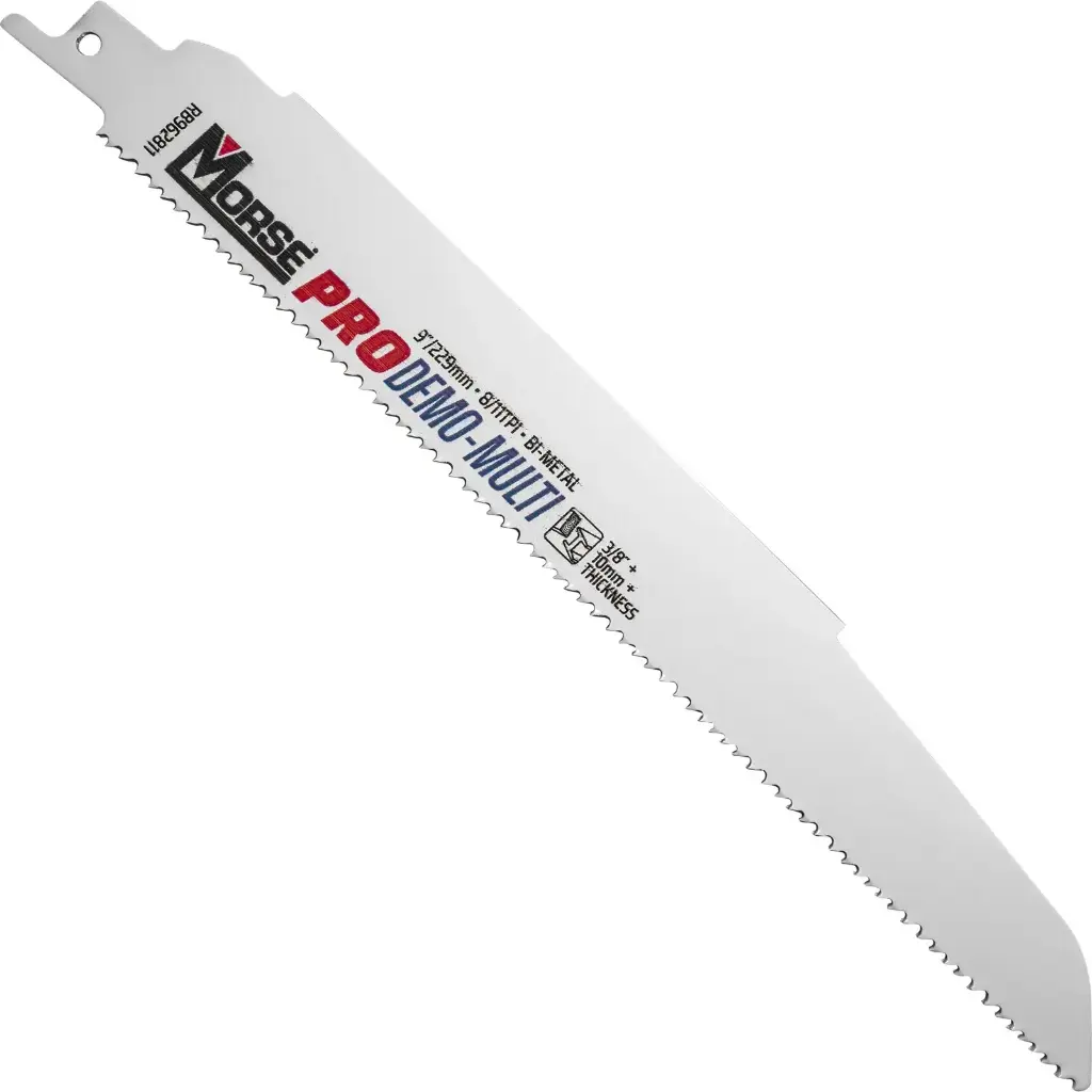 Morse RB962811T25 PRO Demolition Multi 9 Inch 8/11 TPI Bi-Metal Saw Blade - 25 Pack