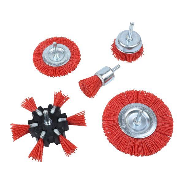 [BER2181] Vewerk 5pc Nylon Abrasive Filament Rotary Brushes