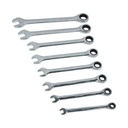 US PRO 8pc Metric Gear Ratchet Combination Wrench Set