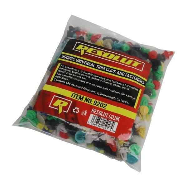 [BER9202] Resolut 500pc Universal Trim Clips and Fasteners
