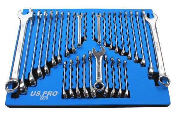 US PRO 32pc Combination Spanners Metric/SAE