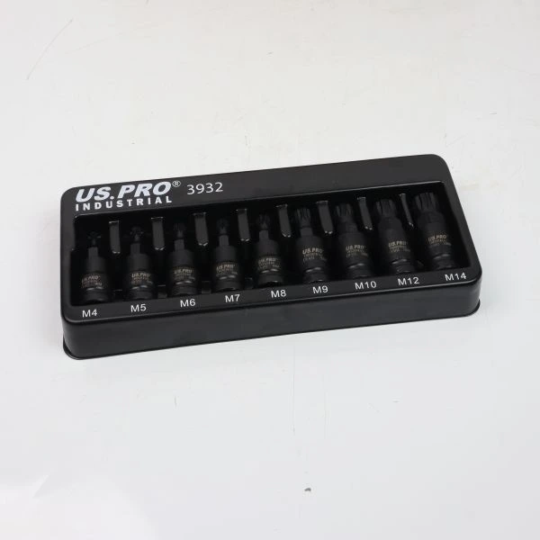 [BER3932] US PRO 9pc 3/8" Drive Impact Spline Bit Sockets