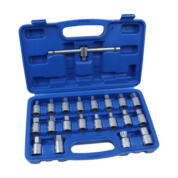 [BER3007] US PRO 21pc 3/8" Drive Master Drain Plug Key Set