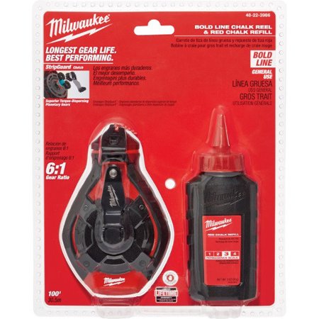 Milwaukee 100ft Bold Line Kit w/ Red Chalk