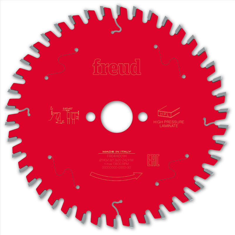 Freud Circular Sawblade HPL 140x20x1.8/1.3mm x T42