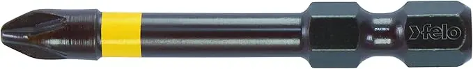 [PJW-F032-025-40] Felo PH2 x 50mm Impact Screwdriver Bit - Pack 5