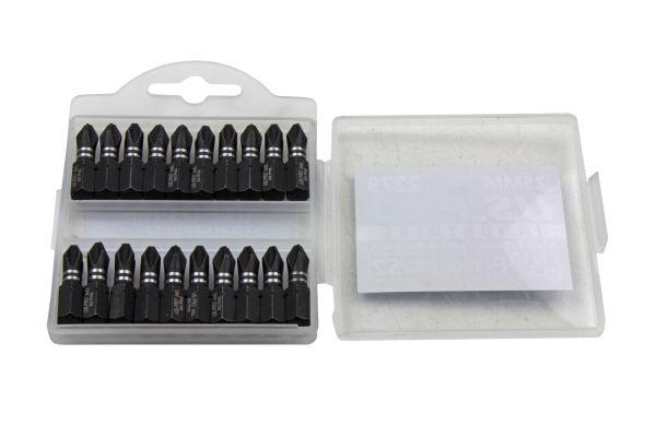 US PRO PH2 25mm Impact Torsion Screwdriver Bits - 20 Pack