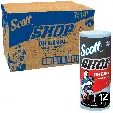 Scott Cloth General Purpose Shop Towel Pack of 12 Rolls