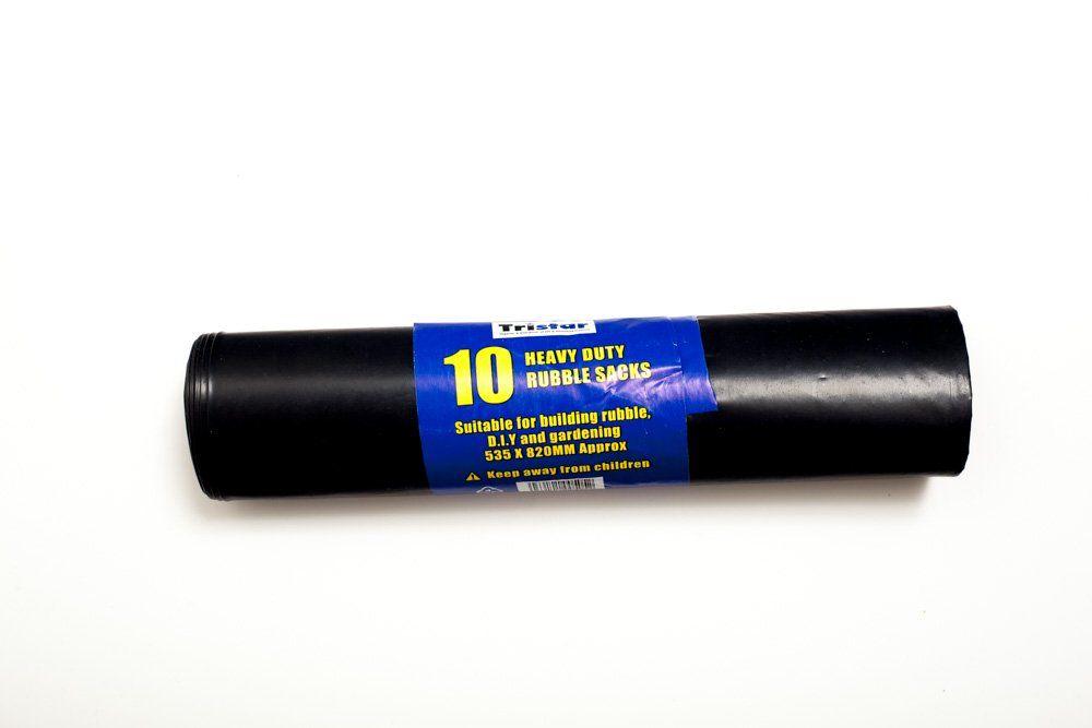 [TRIBS10R] Tristar 20x30" Black Rubble Sack 10 Per Roll - Pack 15